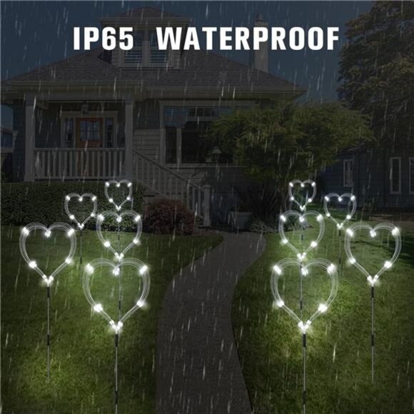 8 Pack Outdoor Solar Garden Lights, Firework Lights Solar Powered 8 Modes - Picture 3 of 7